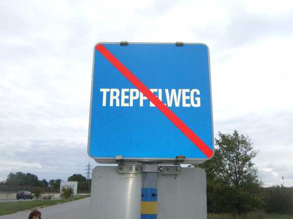 bei der Ortseinfahrt Wien endet der Weg