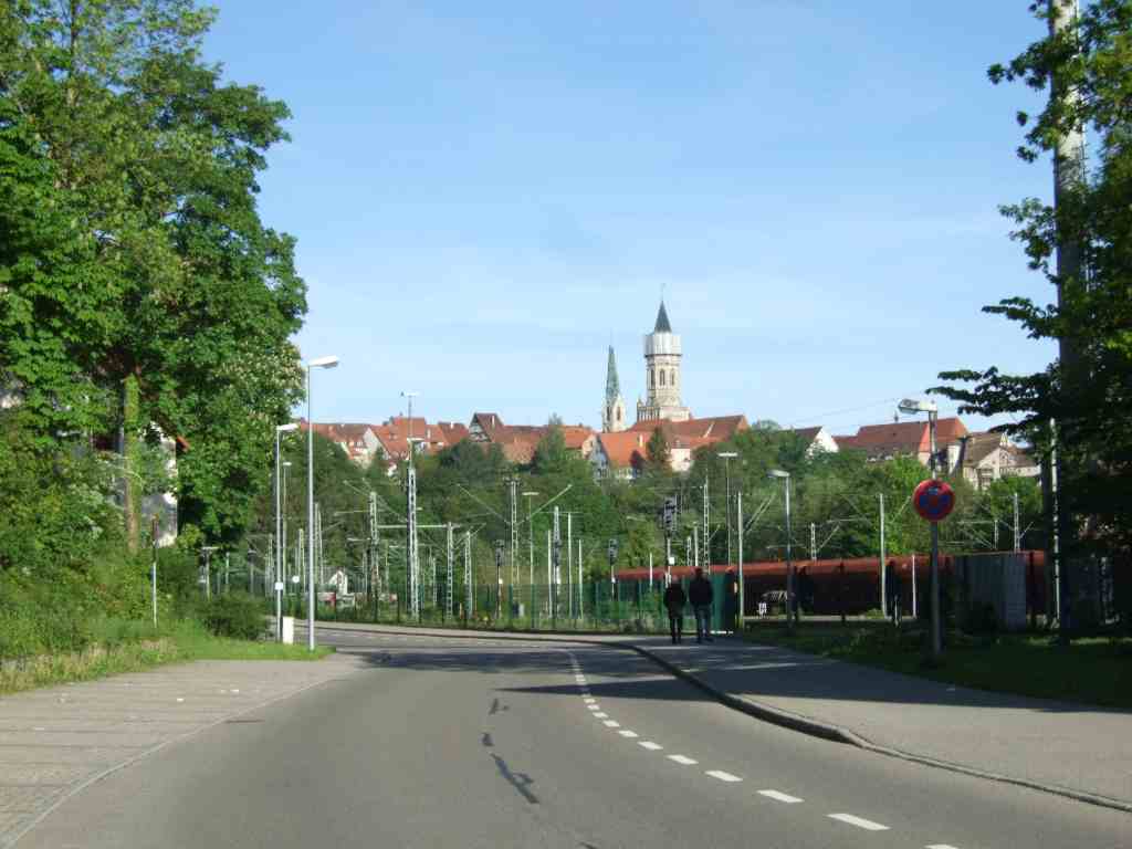 Im Hintergrund oben das Zentrum