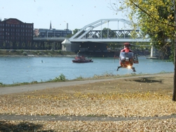 Bltterfeger an der Uferpromenade