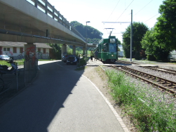 die Basler Tram begleiten