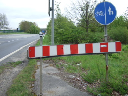 gepflegter Radweg bei Wesseling