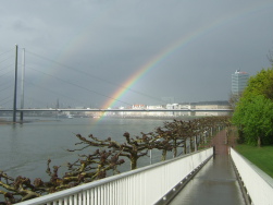 Silhuette Dsseldorf: Lohn der Regenfahrt