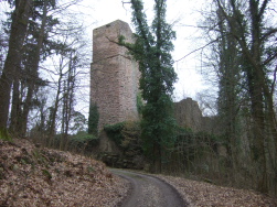 ber die Brck' und hoch, die Ruine Liebeneck