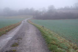 den Hgel hinauf zum Hubweg